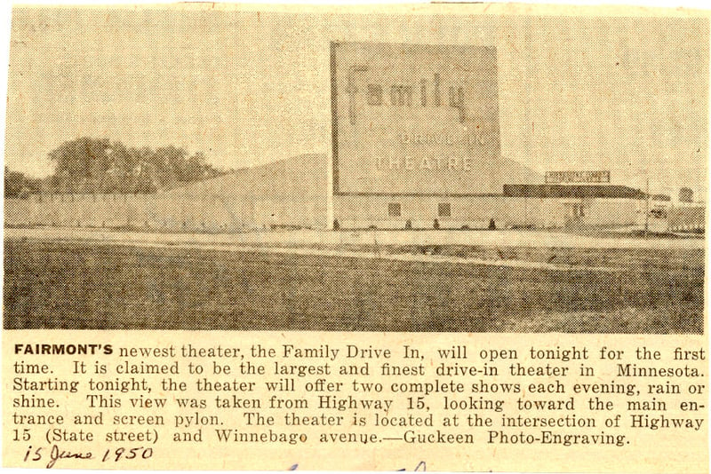 opening night advertisement courtesy of Martin County Historical Society