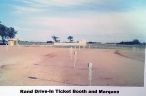 Rand Drive-In Theatre ticket booth and marquee