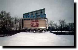 wintertime shot of marquee + screen