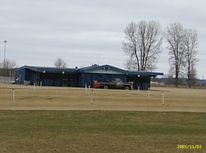 Concession stand/projection booth building at Vali-Hi