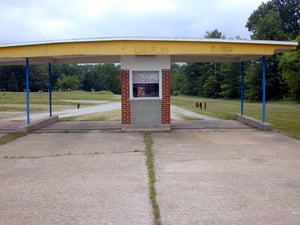 Entrance with ticket booths