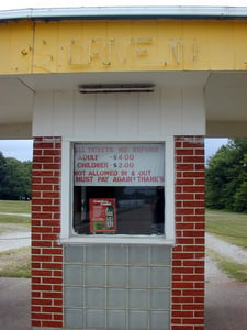 Close-up on ticket booth