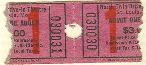 North Twin Drive In ticket stub