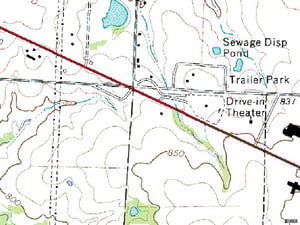 TerraServer map of former site-now Galaxy Indoor Theatre