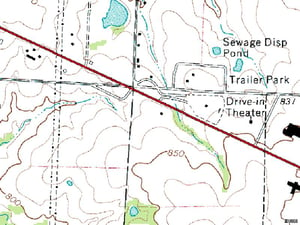 TerraServer map of former site-now Galaxy Indoor Theatre