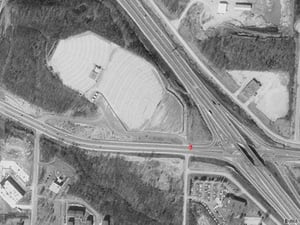 Asphalt lots as seen in 1997