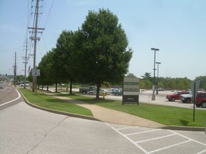 Former location of marquis for 66 Park-In Theatre along Watson Rd. in Crestwood, MO.