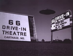 Taken from route 66. Is part of a landmark ufo picture book.