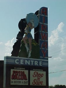 This is the original marque for the Airway Drive-In.