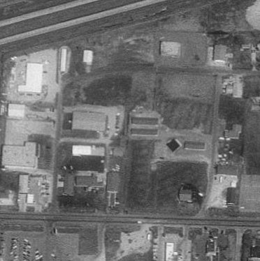 Business Route 60 NW of town, you can still see the ramps pattern amidst the redevelopment