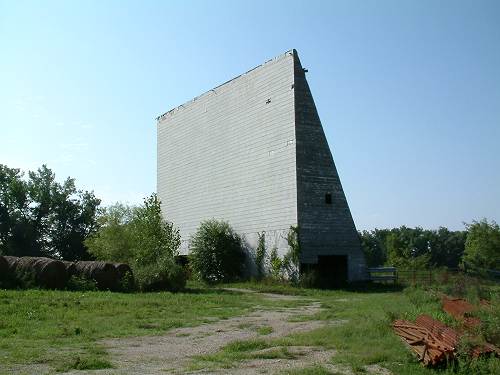 Screen tower. Now used for storing farm equipment.