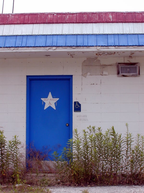 Restroom door