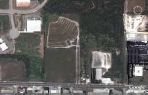 Aerial view of the drive-in site