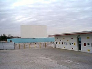 field, screen, and concessions building