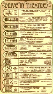 This is the other listing from the Kansas City Star, June 10,1975. I don't know who ran these theaters but it shows the 40 hiway drive-in in operation at the same time as the I-70 in a different location.