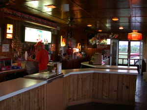 Interior of snack bar