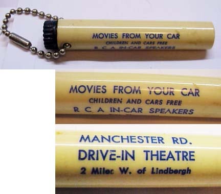 License holder,given out by Manchester Rd Drive-in Theatre