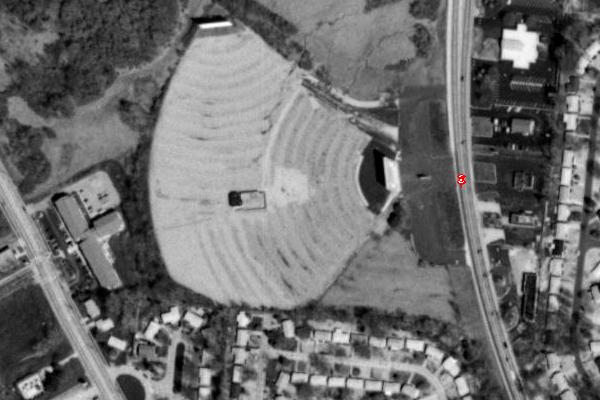 MS TerraServer Image of the North Twin Drive-In. This photo was taken in 1996. May the memories live on...