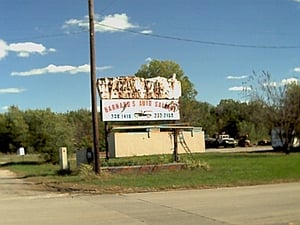 This is whats left of the original marquee.  Below the name was where movies were listed.