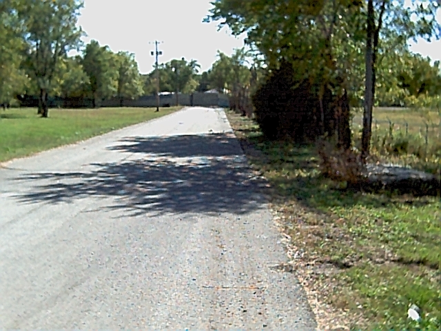 This is the drive way to the Drive-In.  Nothing besides the marquee exists.