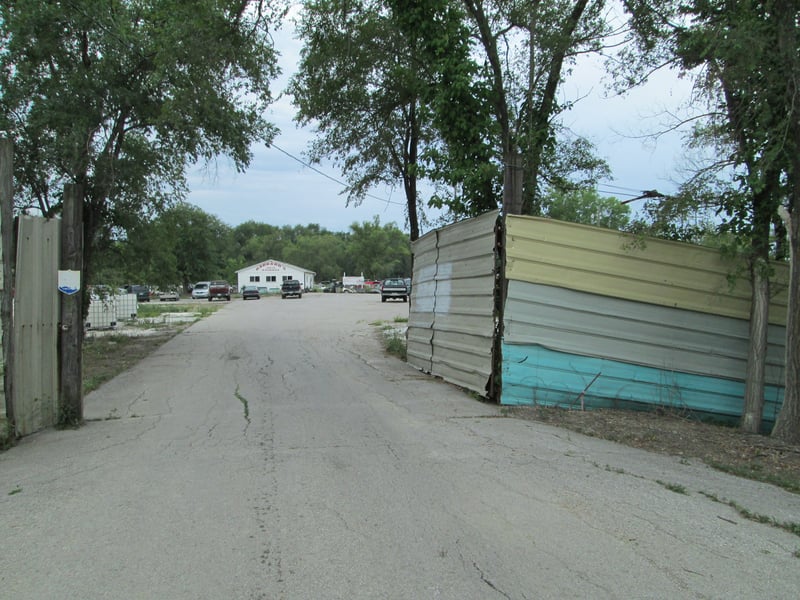 This is entrance and to the right is where the ticket booth was.