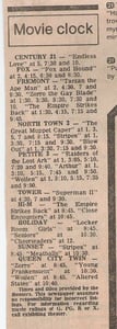 Movies playing at the Queen City Twin Drive during the weekend of July 31, 1981 included: Zorro and Wolfen.