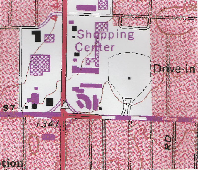 Springfield Drive-in Topo Map