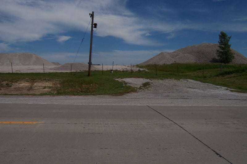 entrance to former site-now a gravel company