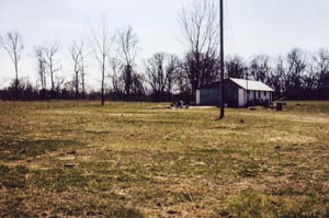 Unusual shape of concession building