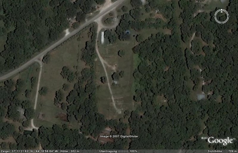 Aerial view of drive-in site