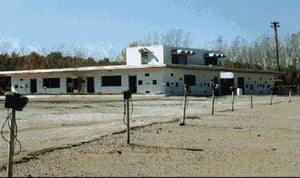Concession stand/projection booth courtesy of Blair Line.