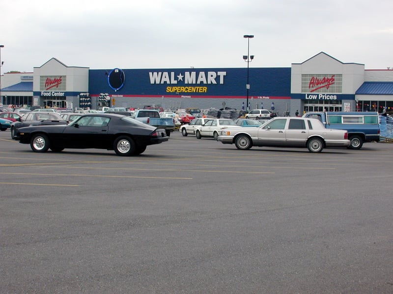 A Wal*Mart now sits on the site