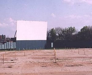 screen tower, + former speaker poles