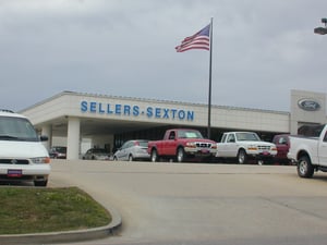 Car dealership that stands where the drive-in once stood