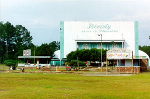 screen tower, entrance, and box offices