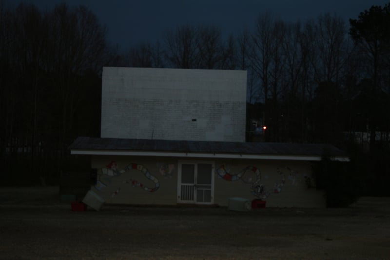 this is a photo I took of the Iuka drive-in consession stand screen.