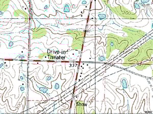 TerraServer map of former site located South of town on US-51 at Ballentine Rd.