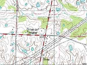 TerraServer map of former site located South of town on US-51 at Ballentine Rd.