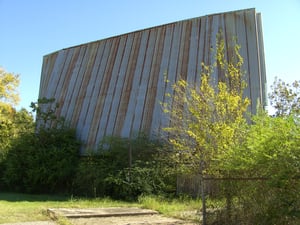 Photo Of The Projection Screen Of A Defunct Drive-In Theater Off Of Interstate 20 In Meridian, Mississippi.