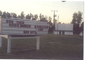 marquee and building