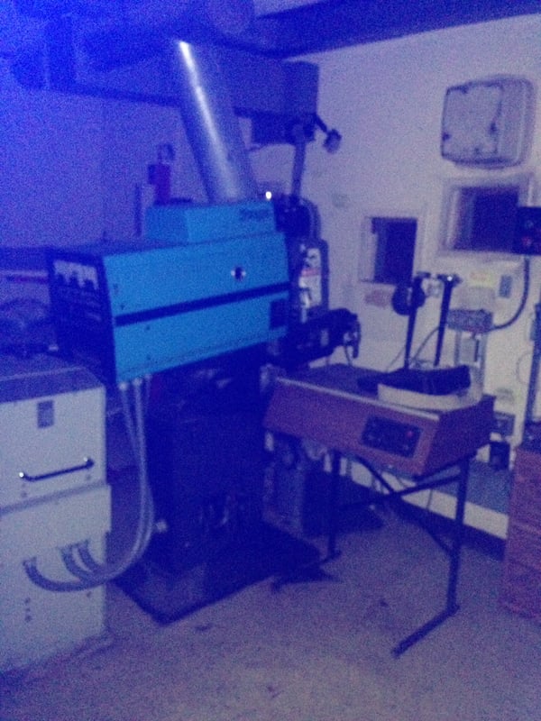 The old projection booth is fairly intact