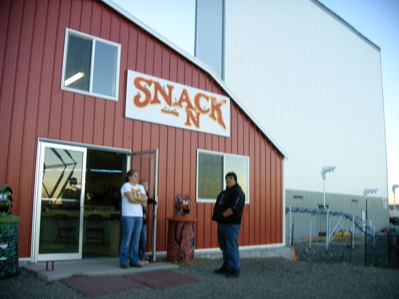 This is the new concession building for the Amusement Park Drive-in