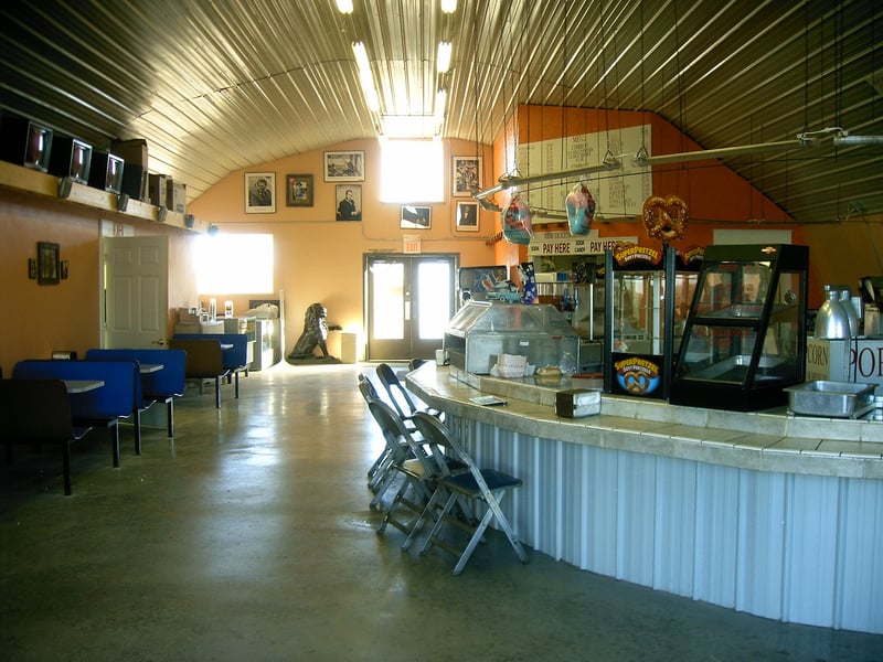 Inside the new concession building