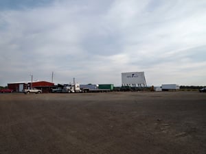 Red Rock Drive in decommissioned and now a truck trailer yard