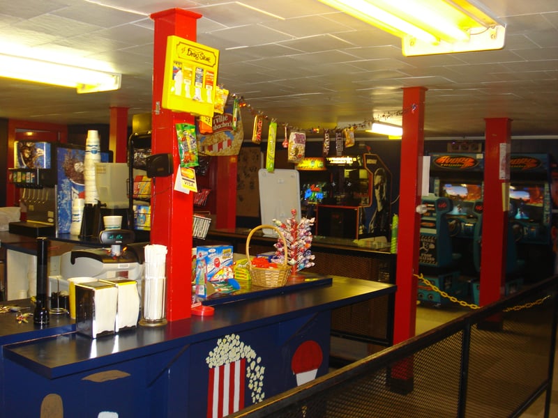 Inside the concession stand