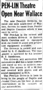 Newspaper article for opening April 1951