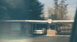 Box office with famous neon clock.