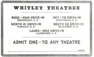 The "North 41" was part of the Whitley Circuit of 5 drive-ins, all in North Carolina. Here is a free pass...enjoy the show!