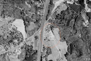 TerraServer image.  The theater was 1/2 mile south of town.