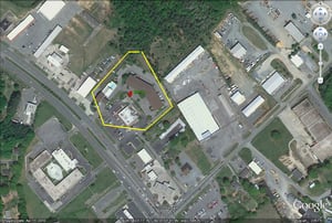 aerial view of former site-now a Sagebrush restaurant and a hotel